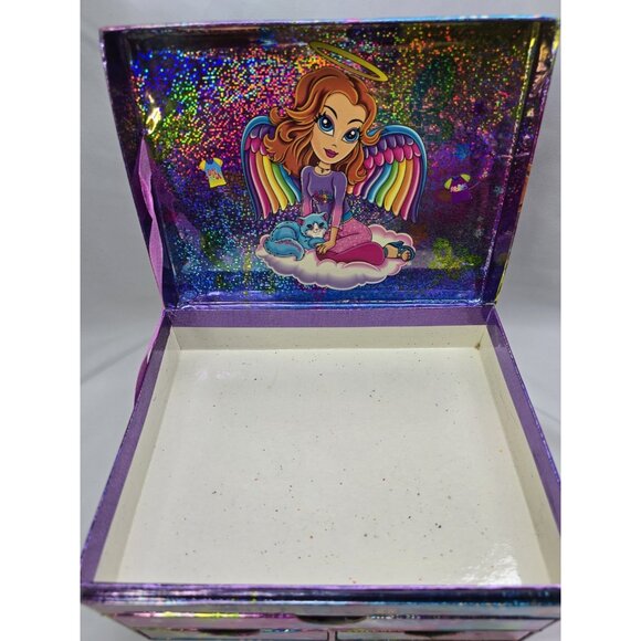 VTG Lisa frank Angel W/ Kitty Chest Organizer Jewelry Box Trinket Box Stash Box - Picture 8 of 16